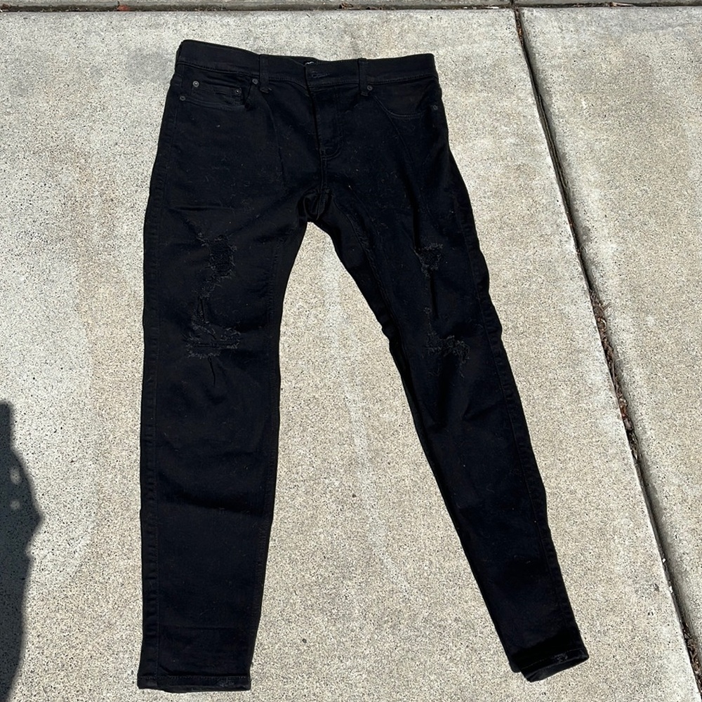 Hollister black ripped jeans
